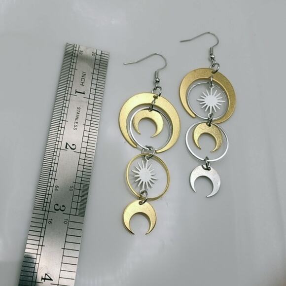 Celestial Dangle Earrings - Picture 3 of 4